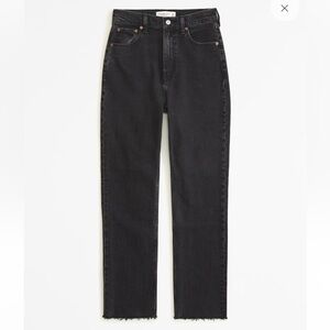 A&F The Mom High Rise Curve Love Black Jeans